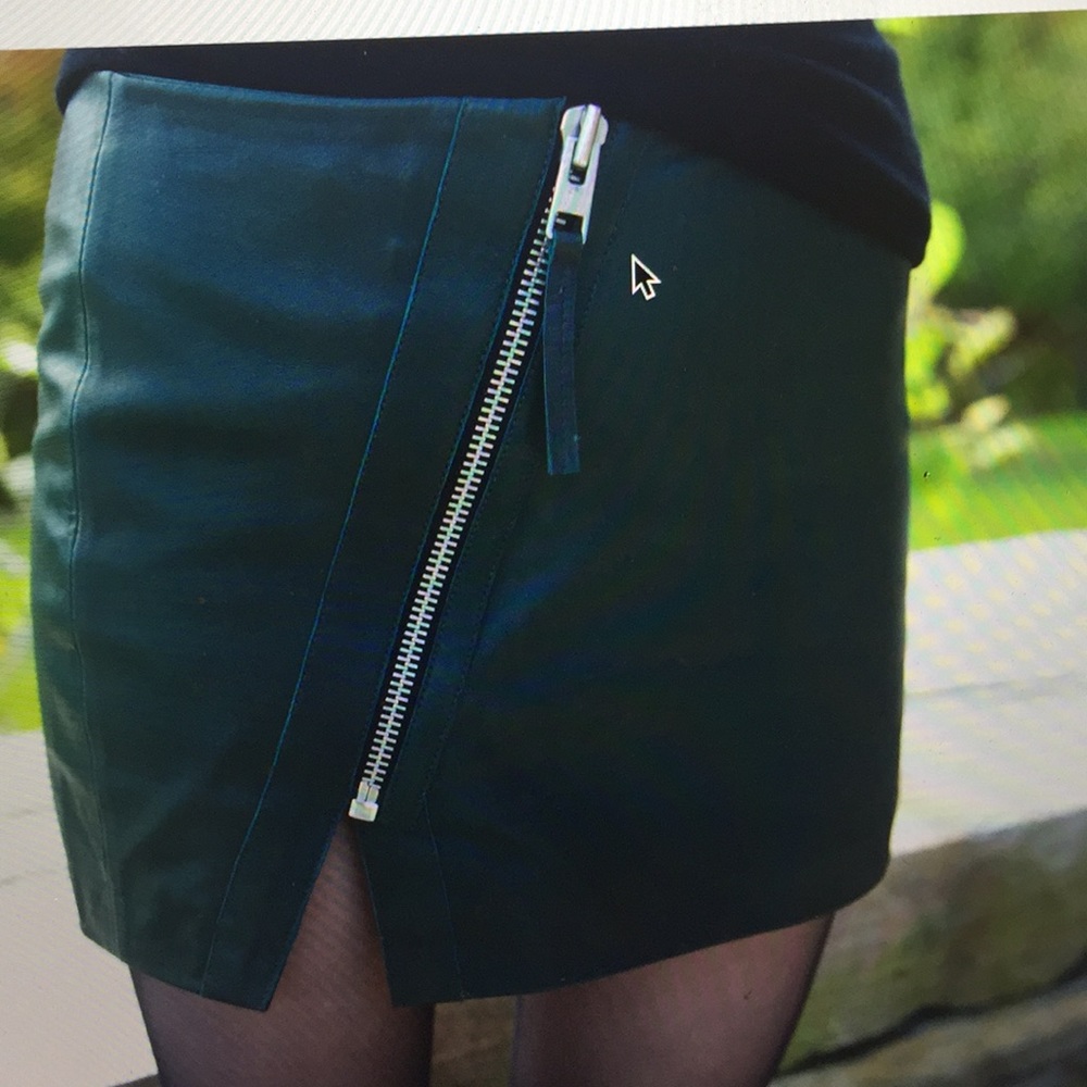 AllSaint Mini Split Lucille Skirt leather